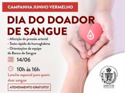 JUNHO VERMELHO – Santa Casa realiza ação no Dia do Doador de Sangue